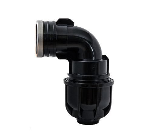 ΓΩΝΙΑ ΜΑΝΙΚΑΣ ΘΗΛΥΚΗ 10 atm 90° FEMALE LAY FLAT ELBOW 10 atm