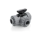 Βάνα Σφαιρική FIP Pvc-U 3 Way Dual Block “L”Bore Φ40 (Lkdiv)